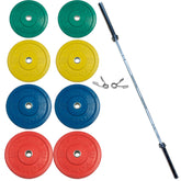 Rubber Training Bumper Plate Set (Color, Metric)