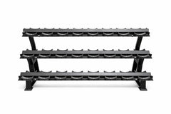 3 Tier 15 Pair Commercial Dumbbell Rack | Heavy-Duty Gym Rack