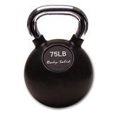 KBC75 - Chrome, Rubber Kettlebell 75lb Body-Solid