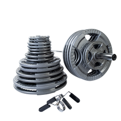 500 LB Cast Grip Oly Set, Chrome Bar