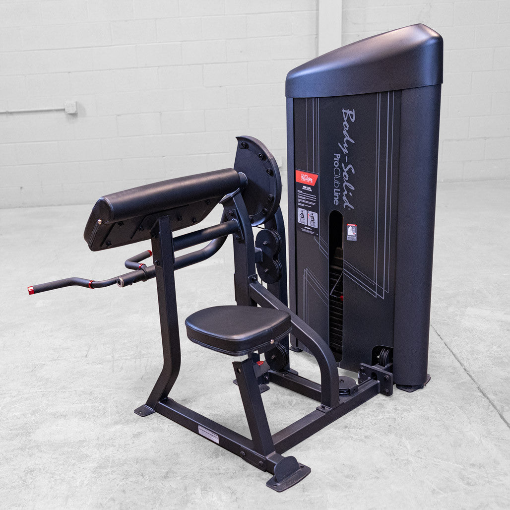 Body-Solid Pro Clubline Bicep Preacher Curl Machine for Home and Commercial Gym with Multi Grip Revolving Handle Bar, Strength Training Equipment for Upper Body with 235lb Weights Stack