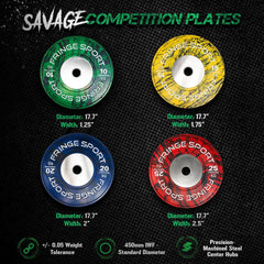Savage Weightlifting Competition Plates - kgs