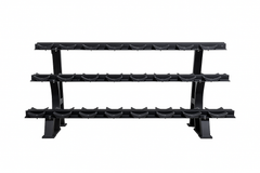 PCI-5045 Three-Tier 15-Pair Dumbbell Rack (Black)