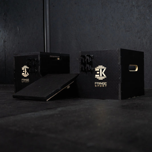 The Booty Box multi-use slant board, hip thrust box and plyo box for home gyms