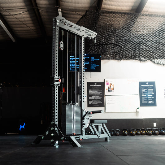 The Walrus single tower lat pulldown and low row machine for home gyms
