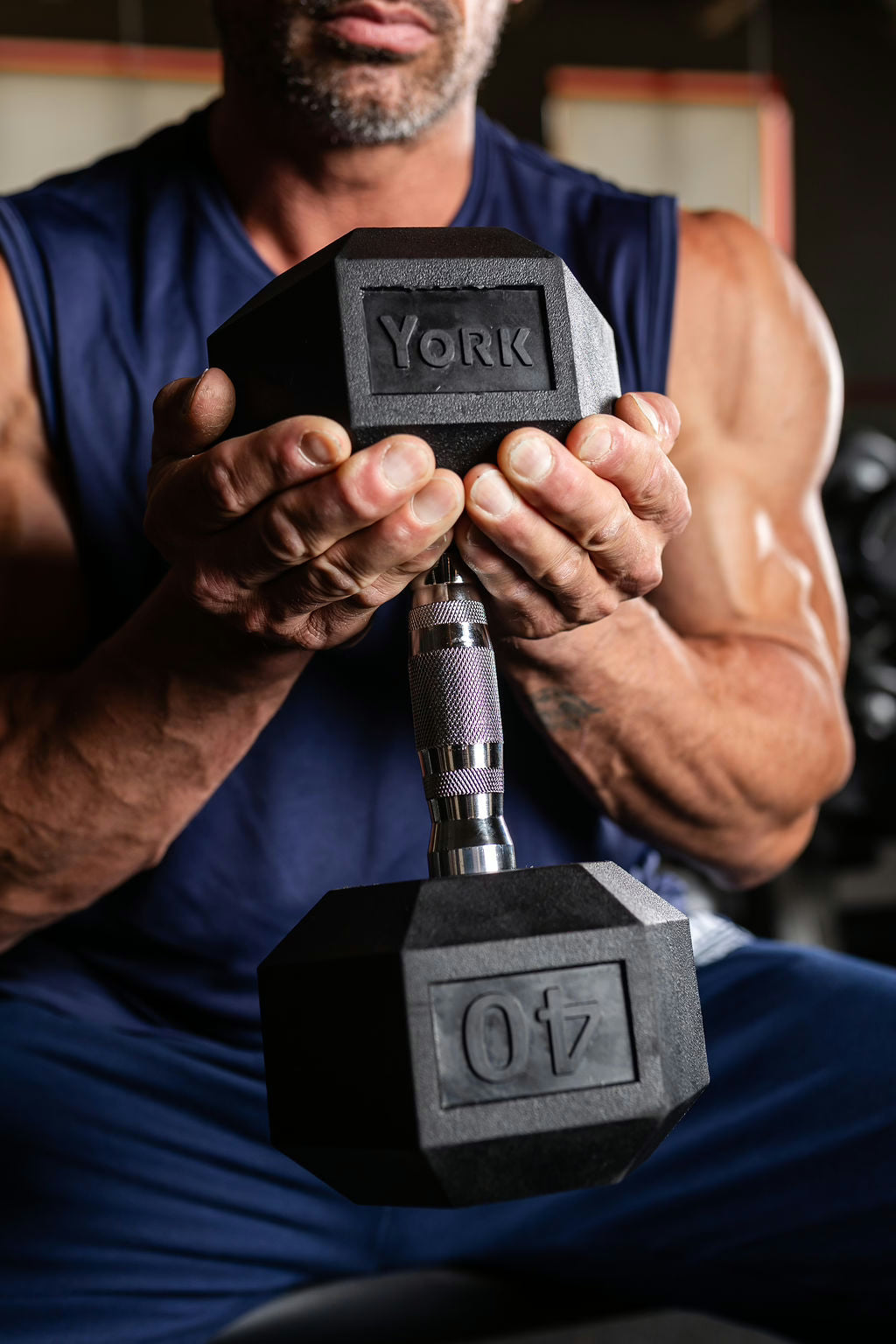 Rubber Hex Dumbbell