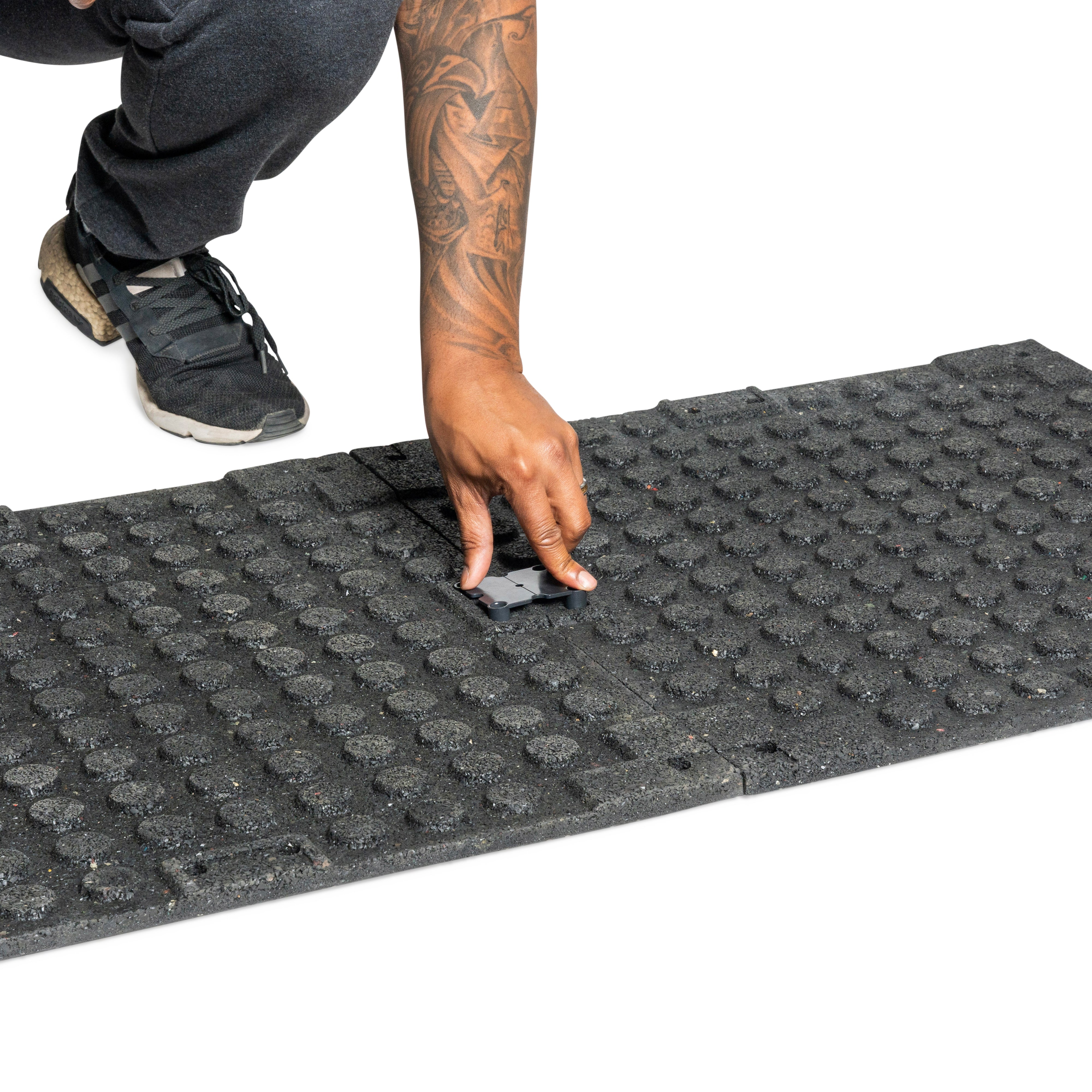 Rubber Flooring Gym Mat 24" x 24" (Set of 2)