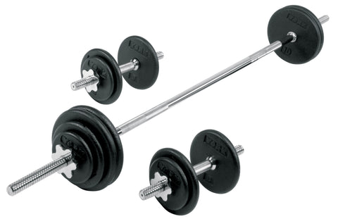 Pro Cast Iron Dumbbell/Barbell Spinlock Set