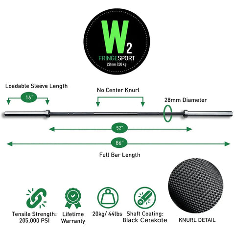 20kg Men's Wonder Bar Olympic Barbell Fringe Sport