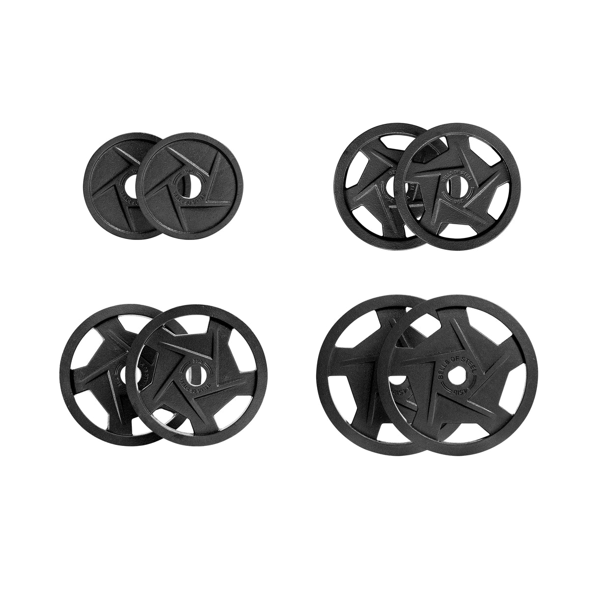 Black Mighty Grip Olympic Weight Plate Sets