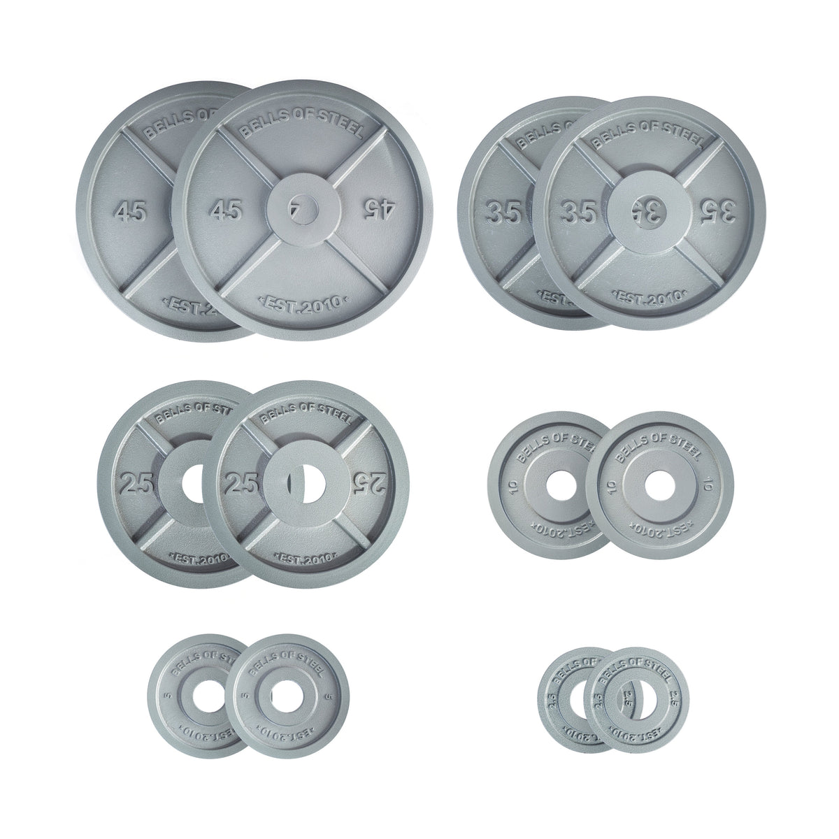 Machined Iron Olympic Weight Plate Sets