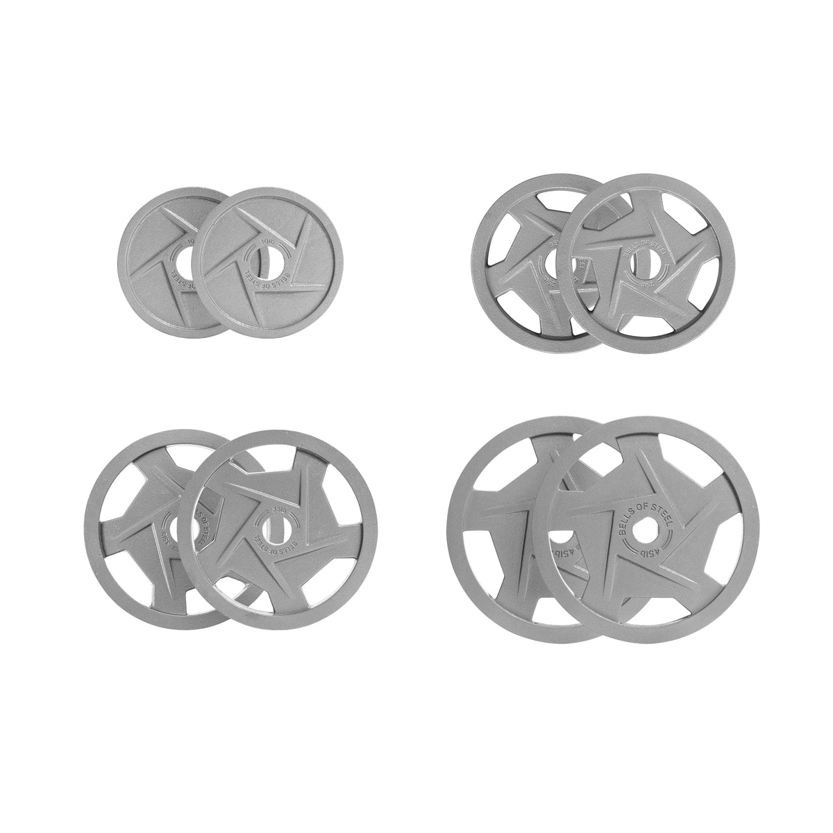 Gray Mighty Grip Olympic Weight Plate Sets