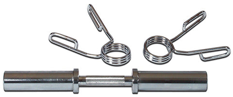 20" Olympic Dumbbell Handle w/ Spring Clip Collars