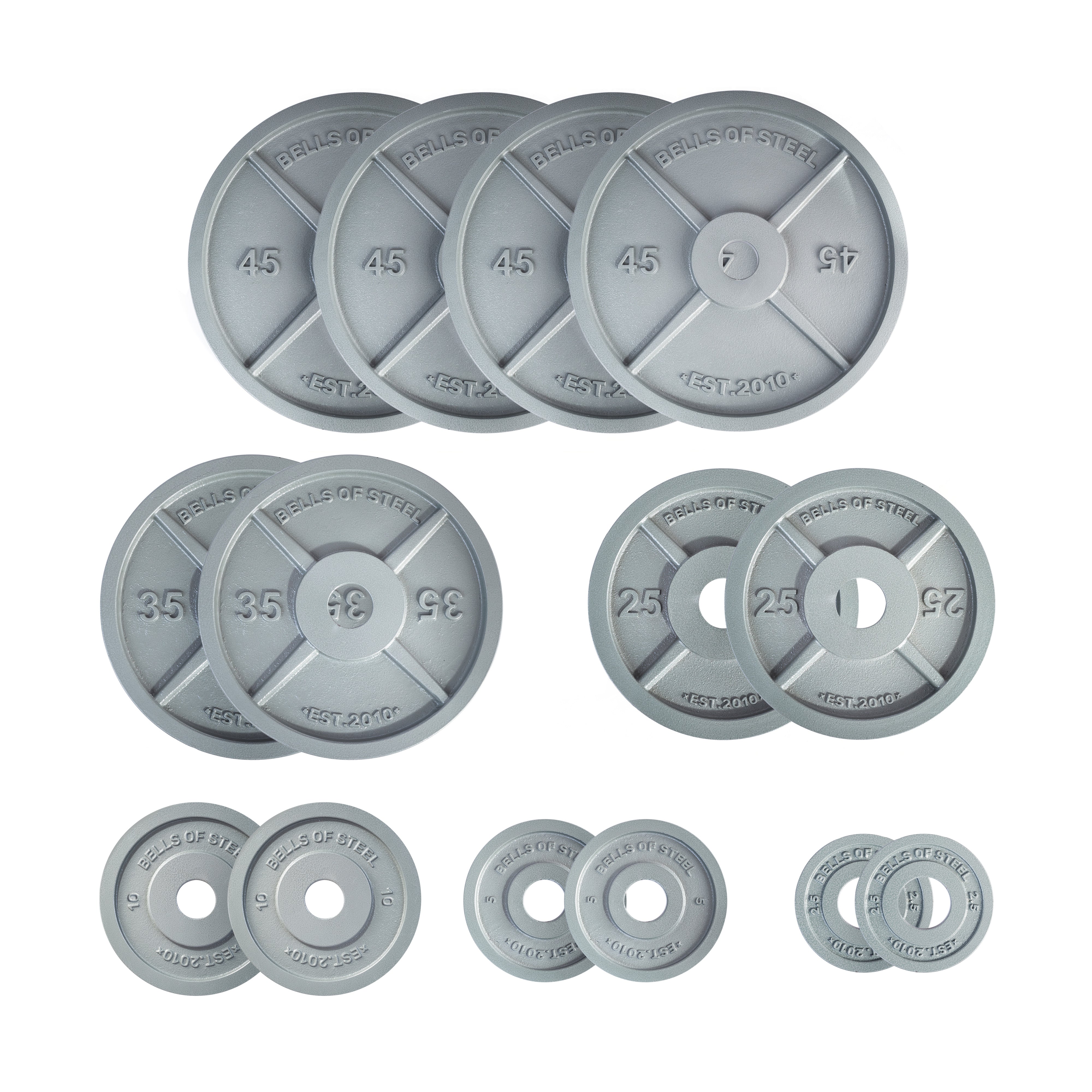 Machined Iron Olympic Weight Plate Sets