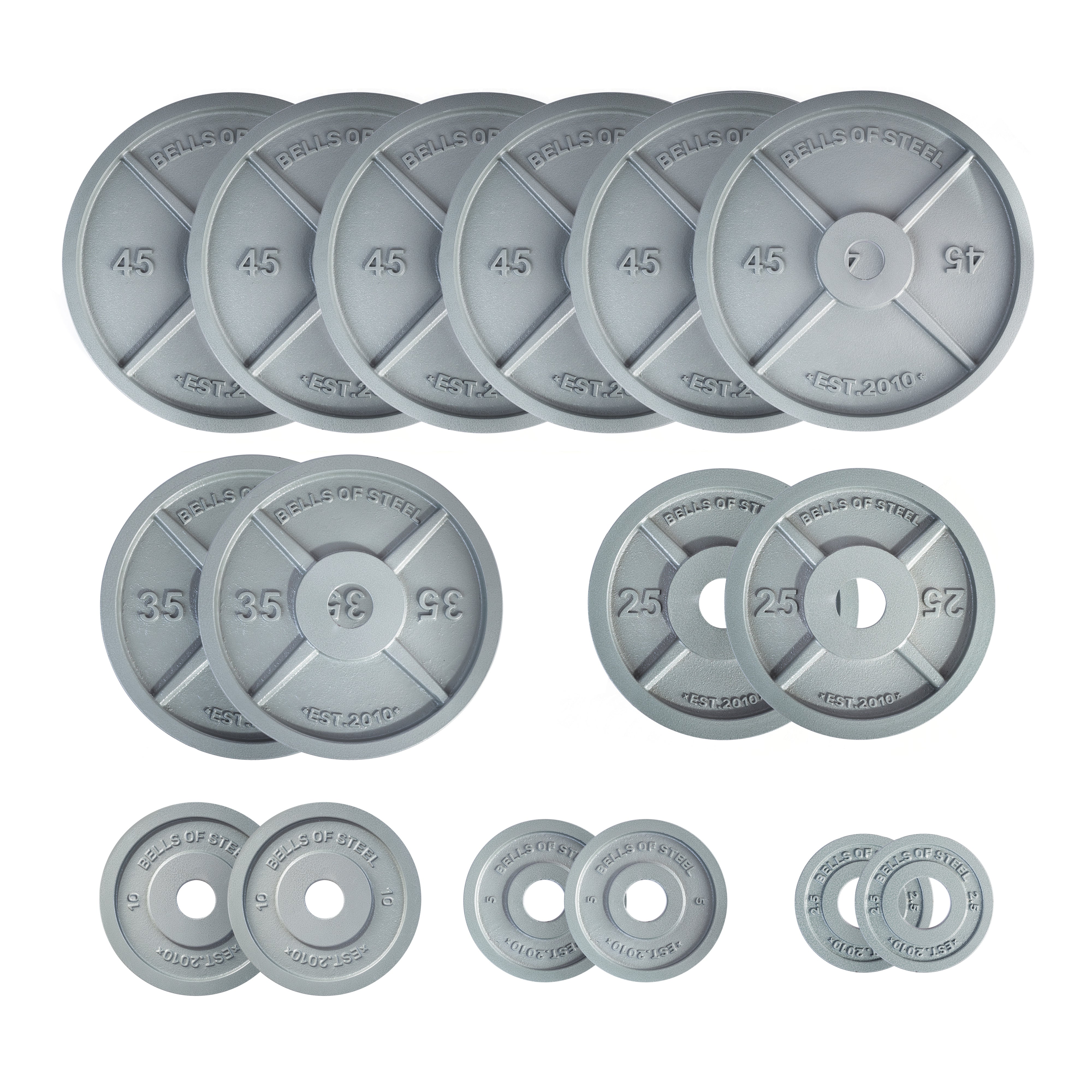 Machined Iron Olympic Weight Plate Sets