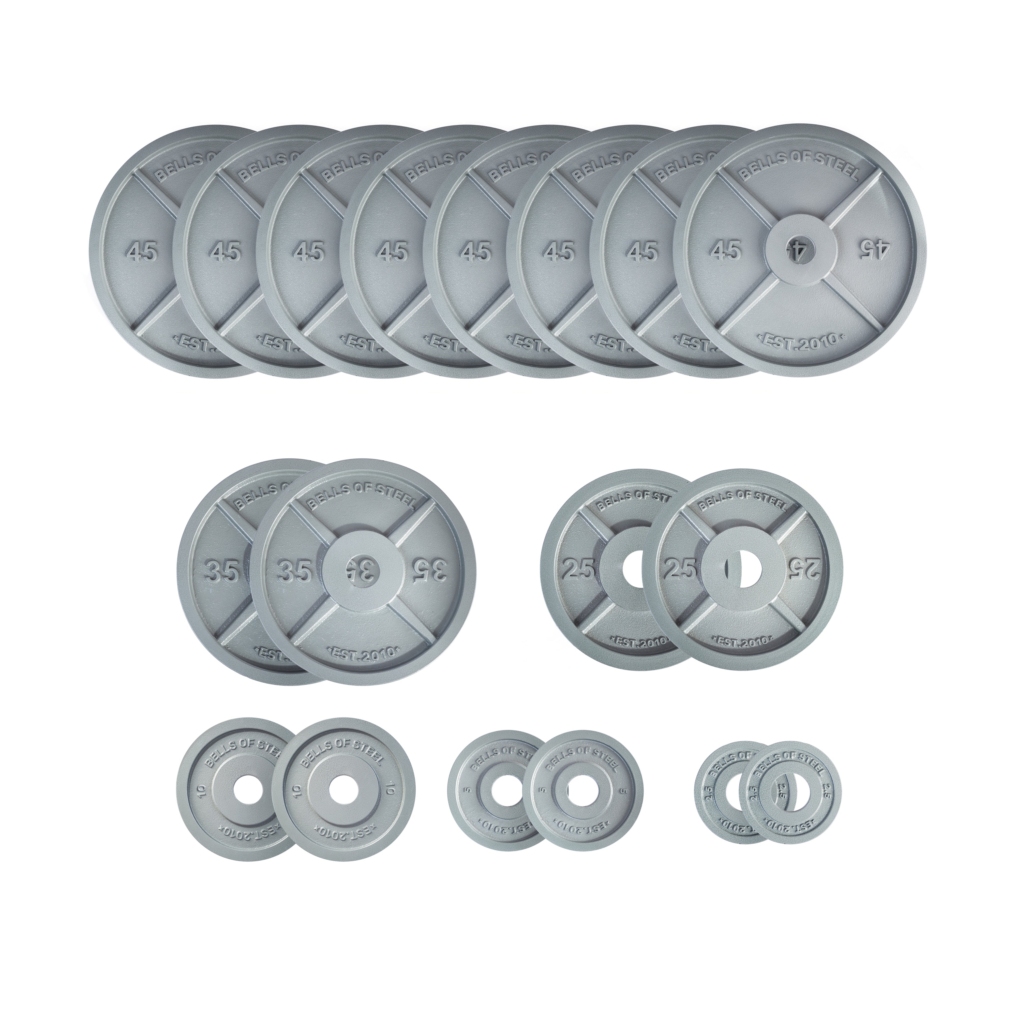 Machined Iron Olympic Weight Plate Sets