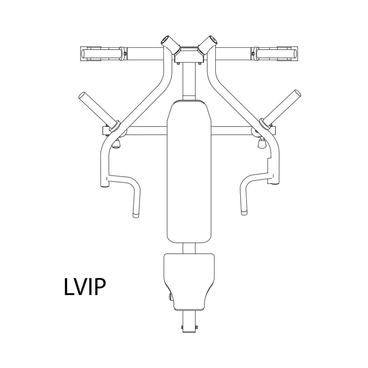 Body-Solid Leverage Incline Bench Press With Plate Holders - LVIP