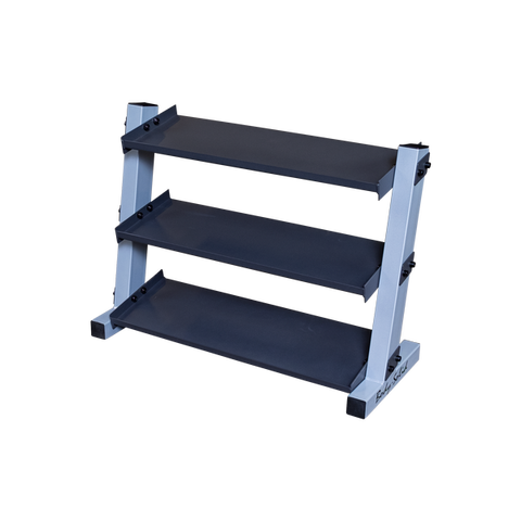 3 Tier Horizontal 34" Vinyl or Neoprene Dumbell Rack Body-Solid