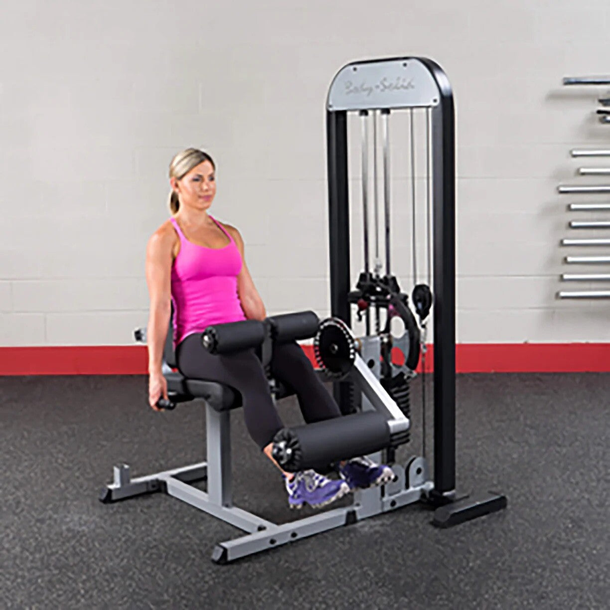 Body Solid Leg Extension and Leg Curl Machine - Gray (GCEC-STK)