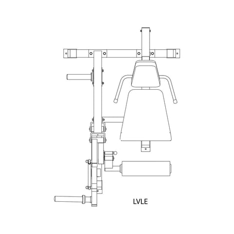 Body-Solid Leverage Leg Extension Plate Loaded Pro Clubline Commercial LVLE Body-Solid