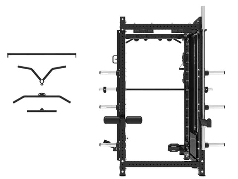 Multi-Function Smith Machine with Lat Pulldown Attachment PCI-1028 Pure Craft Industries
