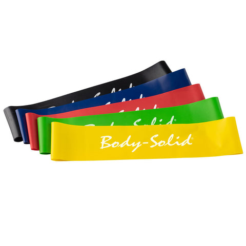 BSTBM-5PACK. Body Solid Tools Mini Bands for Workout Resistance Exercise & Physical Therapy