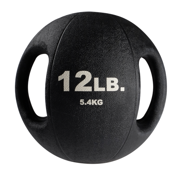 Body-Solid Tools 12lb. Dual Grip Medicine Ball