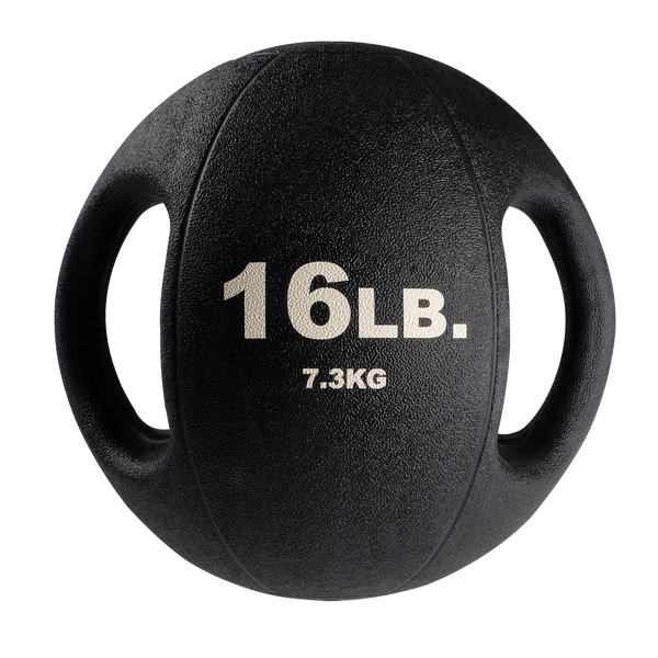 16LB BLACK Dual Grip Medicine Ball - [BSTDMB16]
