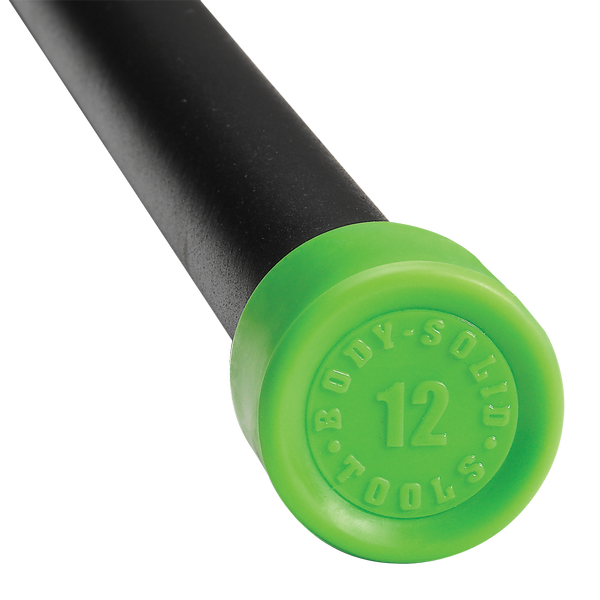 12LB GREEN PADDED WEIGHT BAR - Grip Diameter 1.05" - [BSTFB12]