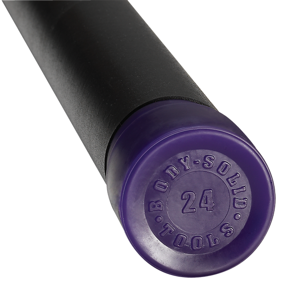 24LB DARK PURPLE PADDED WEIGHTED BAR - Grip Diameter 1.50"