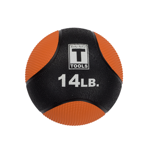 14LB ORANGE, BLACK MED BALL - [BSTMB14] Body-Solid