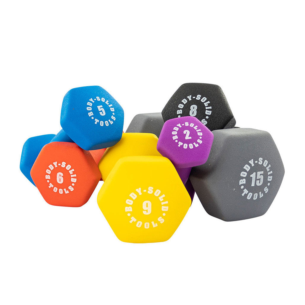 BSTND10 - 10 lb. Body-Solid Tools Neoprene Dumbbell