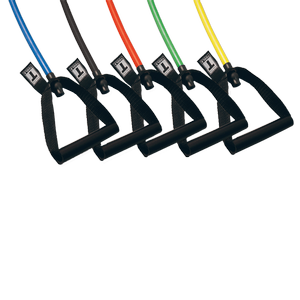 5 PACK RESISTANCE TUBES WITH DOOR FRAME ATTACH - [BSTRT-GYMPACK]
