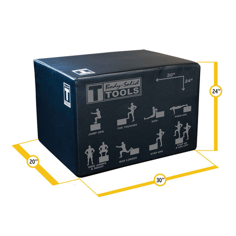 3 Way Soft Plyo Box, 20", 24", 30"