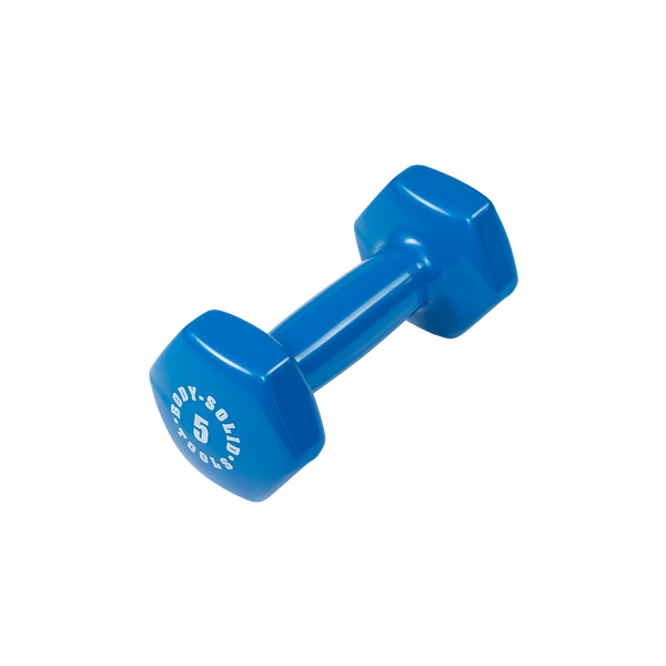 blue 5lb vinyl dumbell - [BSTVD5]