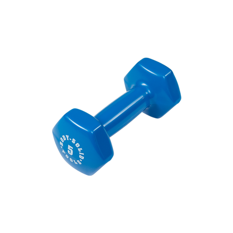 blue 5lb vinyl dumbell - [BSTVD5] Body-Solid