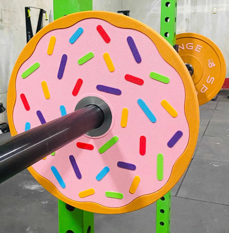 Chocolate & Vanilla 10lb Donut Plates Fringe Sport
