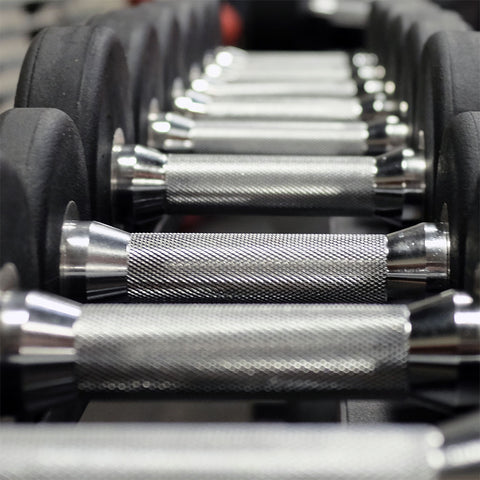 SDPS550 - Rubber Round Dumbell 5-50lb pairs
