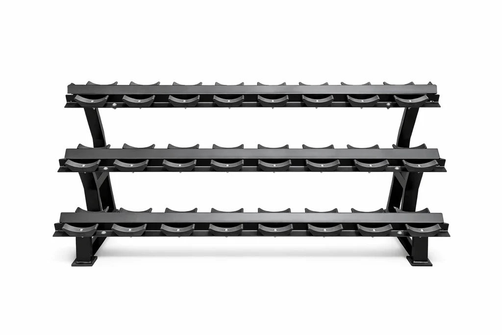 3 Tier 15 Pair Commercial Dumbbell Rack | Heavy-Duty Gym Rack