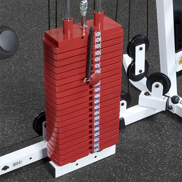 HP200 - PREMIUM RED STEEL WEIGHT STACK 200LBS, 20 X 10LB PLATES AND TOP PLATE