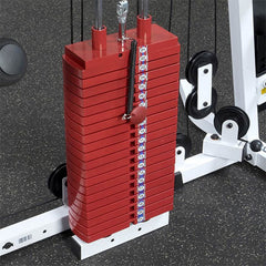 HP200 - PREMIUM RED STEEL WEIGHT STACK 200LBS, 20 X 10LB PLATES AND TOP PLATE