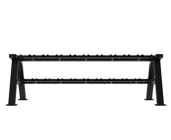PCI-5032 Two Tier Dumbbell Rack – 10 Pair Storage (Black or Silver)