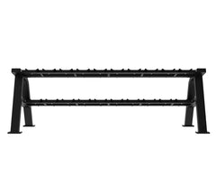 PCI-5032 Two Tier Dumbbell Rack – 10 Pair Storage (Black or Silver)