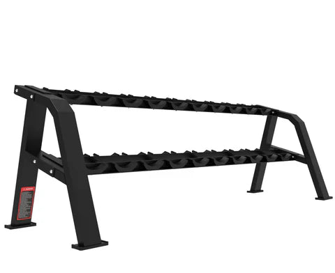 PCI-5032 Two Tier Dumbbell Rack – 10 Pair Storage (Black or Silver) Pure Craft Industries