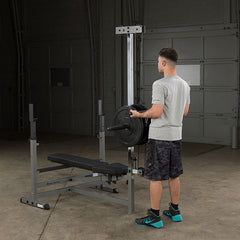 GLRA81B - Lat Pull Down/Seated Row Attachment for Benches - BLACK
