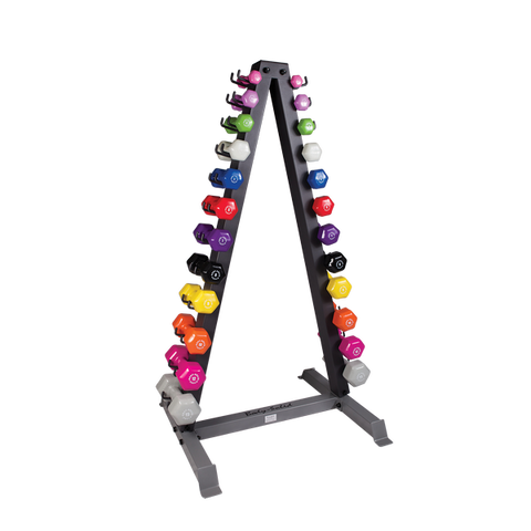 12 Pair Neoprene Rack with Rack, Includes GDR24 and pairs Neoprene Dumbbells 1-15lbs - [GDR24-NPACK] Body-Solid