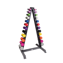 12 Pair Neoprene Rack with Rack, Includes GDR24 and pairs Neoprene Dumbbells 1-15lbs - [GDR24-NPACK]