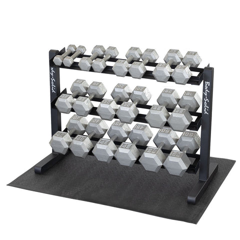 GDR363B - Dumbell Rack, 3 tier Horizontal - BLACK