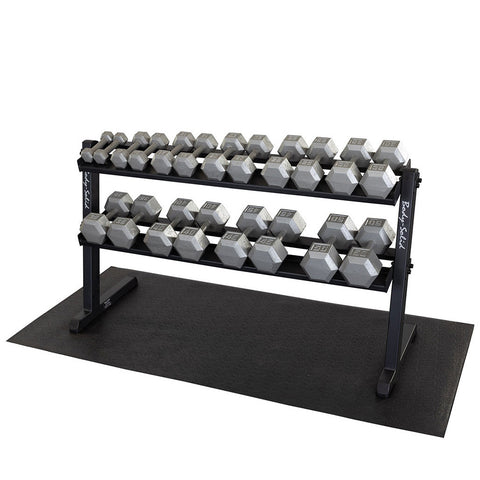 Body-Solid 2-Tier Horizontal Dumbbell Rack - Black (GDR60B)