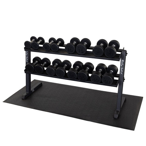 Body-Solid 2-Tier Horizontal Dumbbell Rack - Black (GDR60B)